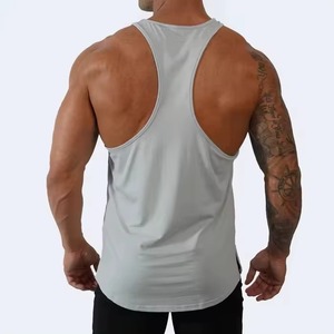Vente en gros de hauts de fitness en coton blanc sans couture personnalisés pour hommes maillot de corps de musculation String de gymnastique débardeur - Product Image 5