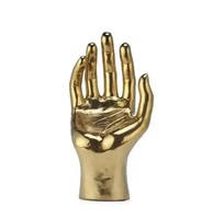 Statue de main de style moderne Sculpture Pop Art de luxe en aluminium doré poli faite à la main pour mur intérieur utilisation décorative