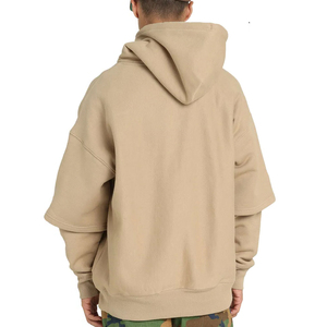 Meilleur design personnalisé, vente chaude, sweat à capuche pour homme, vente en gros, design personnalisé, pull uni, couleur unie, 100% coton, écologique - Product Image 3