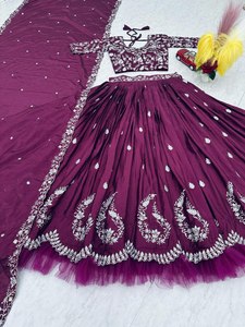 Lehenga Choli de Alta Calidad para Novia 2025, Diseño Especial para Compromiso, Precio Razonable, Estilo Vintage con Piel Sintética, Compra en Línea - Product Image 6