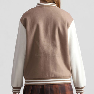 Chaqueta con letras para mujer de color sólido hecha en fábrica para venta en línea Chaqueta con letras para mujer más vendida - Product Image 3