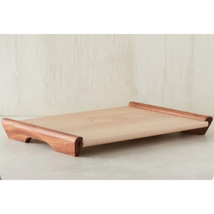 Bandejas de servicio de madera maciza en forma de rectángulo hechas a mano de alta calidad Venta de exportadores Bandejas de servicio de madera de alta calidad - Product Image 1