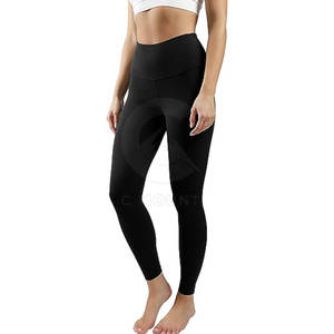 Mallas de Yoga de cintura media para mujer con cierre de cintura elástica Patrón sólido Hecho en Pakistán Precio al por mayor Estilo de moda - Product Image 1