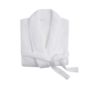 ชุดคลุมอาบน้ำวาฟเฟิลสุดหรูผ้าฝ้ายไม้ไผ่ผสมดีไซน์สำหรับทุกเพศพร้อมผ้าวาฟเฟิลด้านนอกดูดซับได้ดีและนุ่มสบายทำจากผ้าเทอร์รี่ - Product Image 1