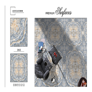 Azulejos de porcelana esmaltada pulida de 600x1200mm Acabado brillante Diseño de mármol Piso interior Habitaciones Decoración Granito - Product Image 1