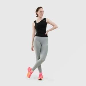 Leggings de sport décontractés thermiques XL Stride avec effet push-up, tricotés sans couture en Spandex et Nylon, gris à motif, logo à la taille, pour la gym - Product Image 4