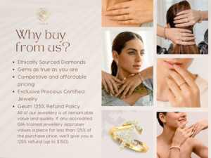 Anillo de diamantes de lujo para mujer de oro amarillo de 14 quilates con corte brillante redondo estilo romántico certificado IGI para aniversario - Product Image 6