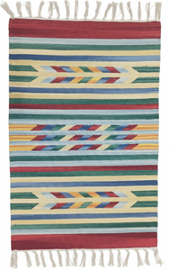 Alfombra Rectangular de Felpa de Algodón Tejido con Reverso Reversible, Lavable a Máquina, con Diseño Floral para el Hogar, Campamentos y Viajes - Product Image 2