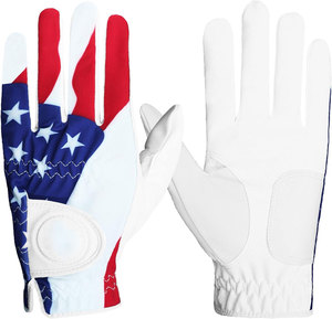 Guantes de golf de piel de oveja auténtica unisex personalizados, guantes de golf antideslizantes al por mayor - Product Image 1