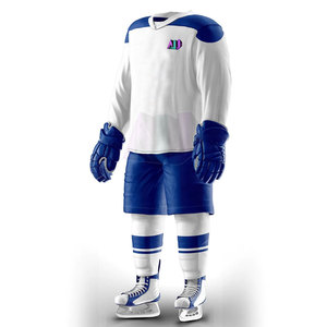 Uniformes de Hockey sobre Hielo Personalizados al Por Mayor, Hechos de Tela de Poliéster Transpirable con Tecnología de Secado Rápido para Entrenamiento - Product Image 4