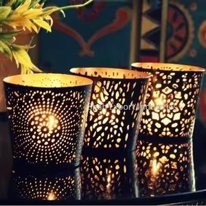 Grand bougeoir votif en métal de fer de conception finition noire antique écologique fait à la main pour la maison mariage et décoration de Noël - Product Image 3