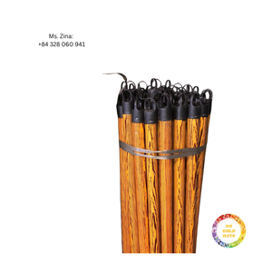 Manche de balai en bois personnalisé, longueur 120 cm, manche de balai en bois avec capuchon, manche en bois naturel pour brosses de nettoyage, usine au Vietnam - Product Image 1