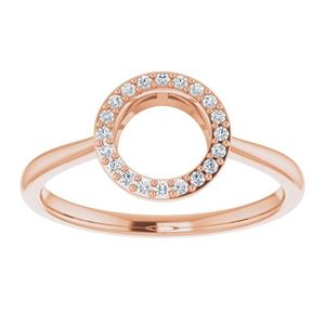 Stuller 14K Gold <b>Circle</b> Diamond <b>Ring</b> Model 651807:60002P Premium Jewelry - Product Image 3
