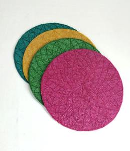 Luxury Handmade Eco-Friendly Wedding <b>Placemat</b> with Seed Beads Embroidery India Handmade - Product Image 5