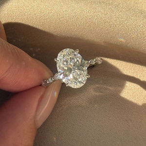 Vente en gros exclusive 10k or massif blanc jaune or Rose Moissanite bagues taille brillante E couleur 2.5 carats VVS2 luxe unisexe - Product Image 2