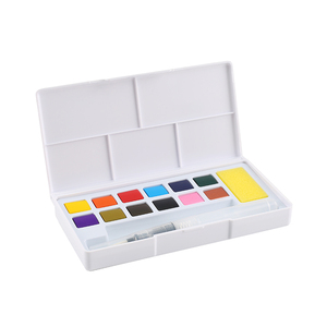 Acquerelli da taschino personalizzati 12 18 24 36 48 colori vernice tinta unita Set di colori ad acqua pigmento di pittura ad acquerello - Product Image 3