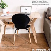 Nouveauté 2023 - Table de bureau exécutive pliable et réglable en bois pour ordinateur portable - Table d'étude