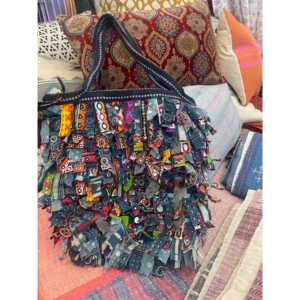 Bolso de mano RAG BAG Coastal Breeze con diseño personalizado, bordado, borlas decorativas, color liso, de paja, con cierre de cremallera y cordón. - Product Image 2