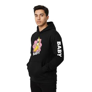 Sudadera con capucha unisex extragrande de algodón grueso con estampado personalizado de plátano para bebé, estilo urbano, venta al por mayor - Product Image 3