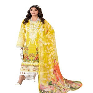 Ramsha Brand Shalwar Kameez Indian and Pakistani Unstitched Luxury <b>Suits</b> of HIGH QUALITY Lawn Fabric Party Wear on Wholesale - Product Image 1