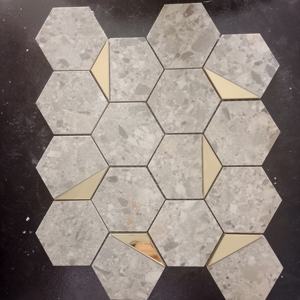 กระเบื้องโมเสคทนทานสูงหกเหลี่ยม73มม. มาตรฐานหรูหรา260X300MM สำนักงานและโชว์รูมห้องประชุมใช้ - Product Image 1