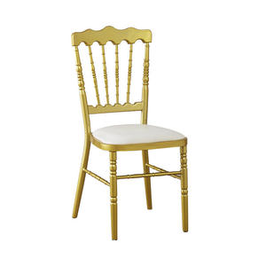 Chaise de banquet empilable en métal pour la vente en gros, chaise de salle à manger de luxe rembourrée pour hôtels, restaurants et événements - Product Image 5
