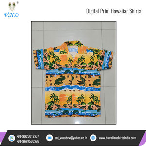 เสื้อฮาวายพิมพ์ลายดิจิตอล,เสื้อปาร์ตี้ชายหาดแขนสั้นราคาถูก - Product Image 2