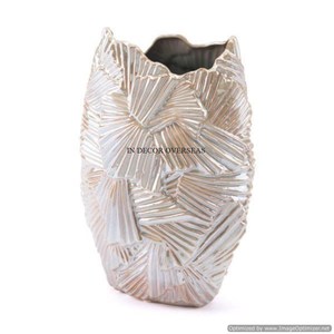 Elegant Look Unique Fancy Texture Designer Black Color Powder Coated Heavy Duty Metal Flower Vase Wedding Centerpiece <b>Supplies</b> - Product Image 4