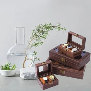 Estuche para Relojes de Madera Ecológico con Tapa de Cristal, Almacenamiento Doble para Relojes y Joyas - Product Image 2