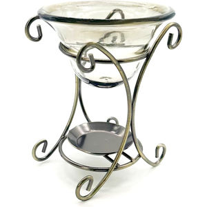 Antique Style <b>Silver</b> Customized Color Fragrance Wax Warmer High Quality Handmade Letterpress Printed Christmas Wax <b>Burner</b> Bowl - Product Image 4