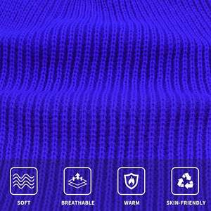 Bonnets d'hiver chauds personnalisés pour femmes Bonnets en acrylique à tricoter doux avec logo brodé - Product Image 5