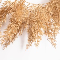 Karangan Bunga Natal Dalam Ruangan Berkilau Pampas Rustic Kustom Hijau Dapat Dicuci Sintetis 175cm Hiasan Dinding Italia