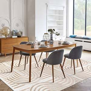 Alfombra Moderna Crema Netline BY001 Depot Home de Polipropileno y Poliéster, Fácil de Limpiar, Duradera, No Desprende Pelusa - Product Image 4