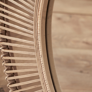 Miroir Mural Rond Fait à la Main Design Sunburst Rotin Naturel Décoratif Style Art Déco pour Salon ou Entrée - Product Image 5