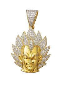 Pendentif Goku en moissanite, sans chaîne, en argent sterling 925, style hip-hop, glacé, cadeau d'anniversaire - Product Image 1