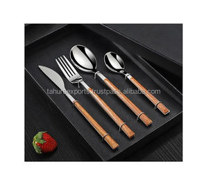 Juego de Cubiertos de Metal personalizado de alta calidad Excelente para el hogar y la cocina para ocasiones de boda Fácil de espesar para la exportación - Product Image 5