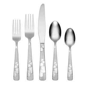Mignon Minimaliste En Acier Inoxydable Couverts Restaurant Hôtel Couverts Fourchette et Cuillère Ensemble avec Finition Argentée pour Salle À Manger Vaisselle - Product Image 6