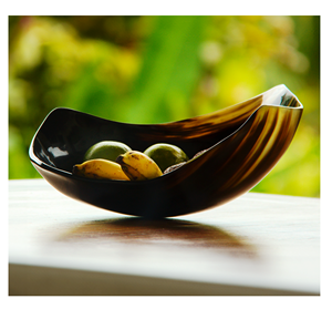 Hot Selling Luxury Buffalo Horn Bowl Curated <b>Gift</b> for Party for Serving and Decorative Purpose Handmade <b>Boat</b> Shaving Bowl - Product Image 2