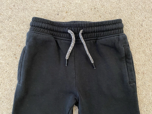 Pantalons de jogging décontractés en molleton de coton pour enfants, taille mi-haute, avec taille élastique, ourlet ouvert, poches - Pantalons d'hiver légers - Product Image 3