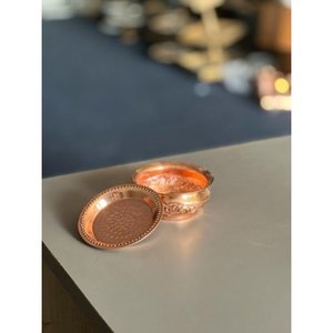 Handmade Copper Bowl <b>Large</b> Vintage American Design Serving Mixing <b>Cup</b> Spoon Customizable Logo Polished Uncoated Metal Wedding - Product Image 2