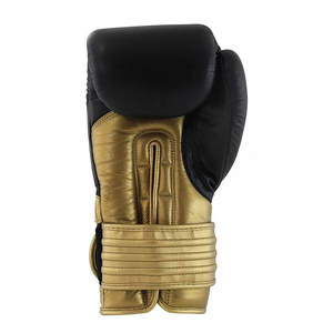 Gants de boxe professionnels en cuir à lacets noirs pour adultes, équipement d'entraînement d'arts martiaux - Product Image 4