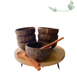 Wholesale Eco-Friendly Natural Handmade Craft Bowls Spoon Set Customized Coconut Shell Bowl - Product Image 4