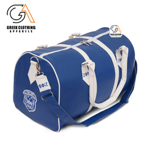 Bolsa de Viaje con Ruedas de la Hermandad Zeta Phi Beta (ZPB), Blanca con Letras Bordadas en Azul y Blanco, 1920, Bolso de Mano de Felpa, Regalo de Hermandad Griega - Product Image 2