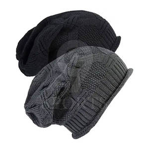 Bonnets Jacquard pour hommes respirants et légers avec bonnets en laine - Product Image 5