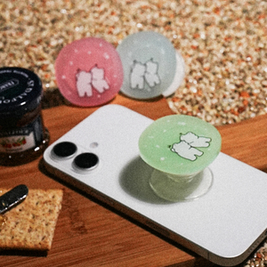 Poignée de téléphone en acrylique personnalisée, transparente, logo personnalisé, support de téléphone en plastique durable, accessoire mobile - Product Image 1