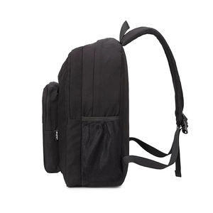 Mochila escolar impermeable básica negra de tamaño mediano 12,2 \ "L x 5,3 \" D x 16,5 \ "H Cierre de cremallera de moda para uso diario de estudiantes - Product Image 5