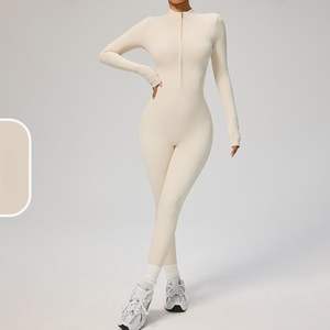 Nouveaux ensembles de fitness pour femmes, combinaisons à manches longues, une pièce, leggings de yoga respirants, tenue de yoga grande taille, vêtements de Pilates - Product Image 2