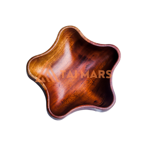 Hot Selling Solid Rubber <b>Wood</b> Fruit Plate <b>Star</b> Shape High Quality with Customized Logo for Parties - Product Image 2