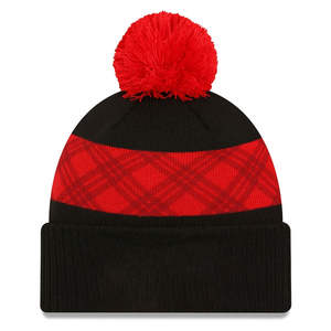 Wholesale OEM Custom <b>Pom</b> <b>Pom</b> Beanie Cuffed Knit <b>Hat</b> High Quality Jacquard Men Winter Fashion Collection Bulk Supplier - Product Image 5