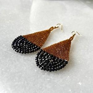 ต่างหูลูกปัดแก้วทันสมัยดีไซน์เทอร์ควอยซ์ขอบเรียงเป็นเอกลักษณ์ของขวัญจากงานหัตถกรรม - Product Image 3